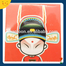 Popular design souvenir Peking Opera printing iron fridge magnet